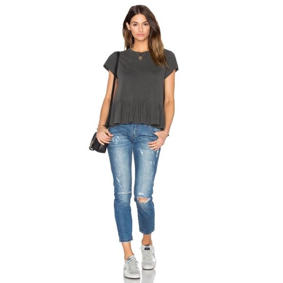 One Teaspoon Freebirds Jeans Skinny Straight Distressed Zip Ankle Blue Cult - Picture 3 of 16